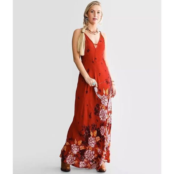 New Free People Get To You Maxi Dress Size S - Picture 2 of 12